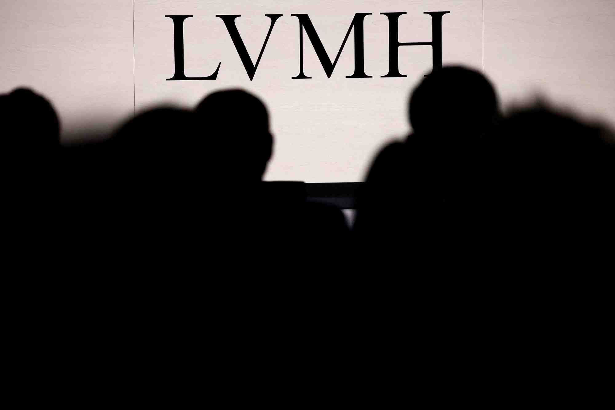 Le logo de lvmh lors de l'assemblee generale annuelle des actionnaires