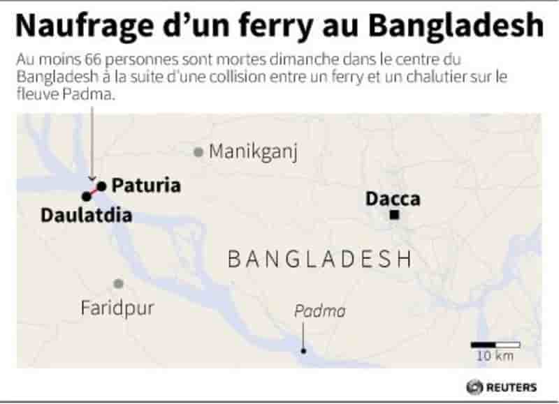 Naufrage d’un ferry au bangladesh