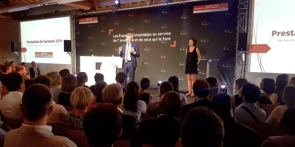 Philippe Lamouroux, président de l'OEC Montpellier, lors de la prestation de serment tenue le 16 juillet à Montpellier