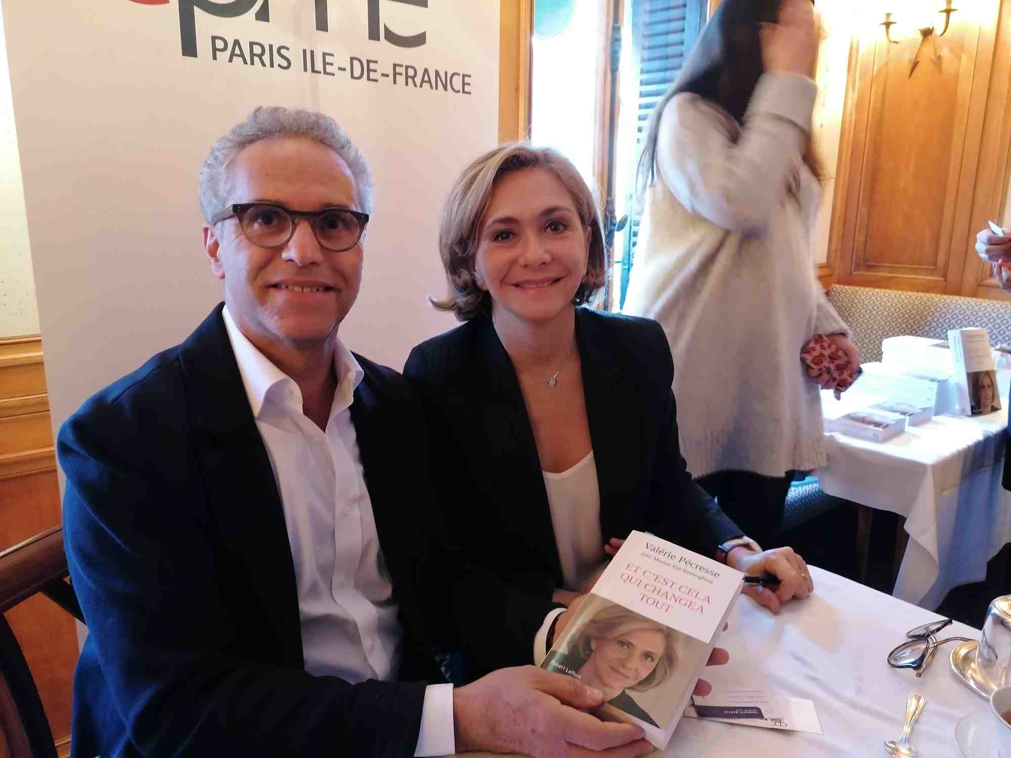Le président de la CPME Paris Île-de-France Bernard Cohen-Hadad et la présidente du conseil régional d’Île-de-France Valérie Pécresse.