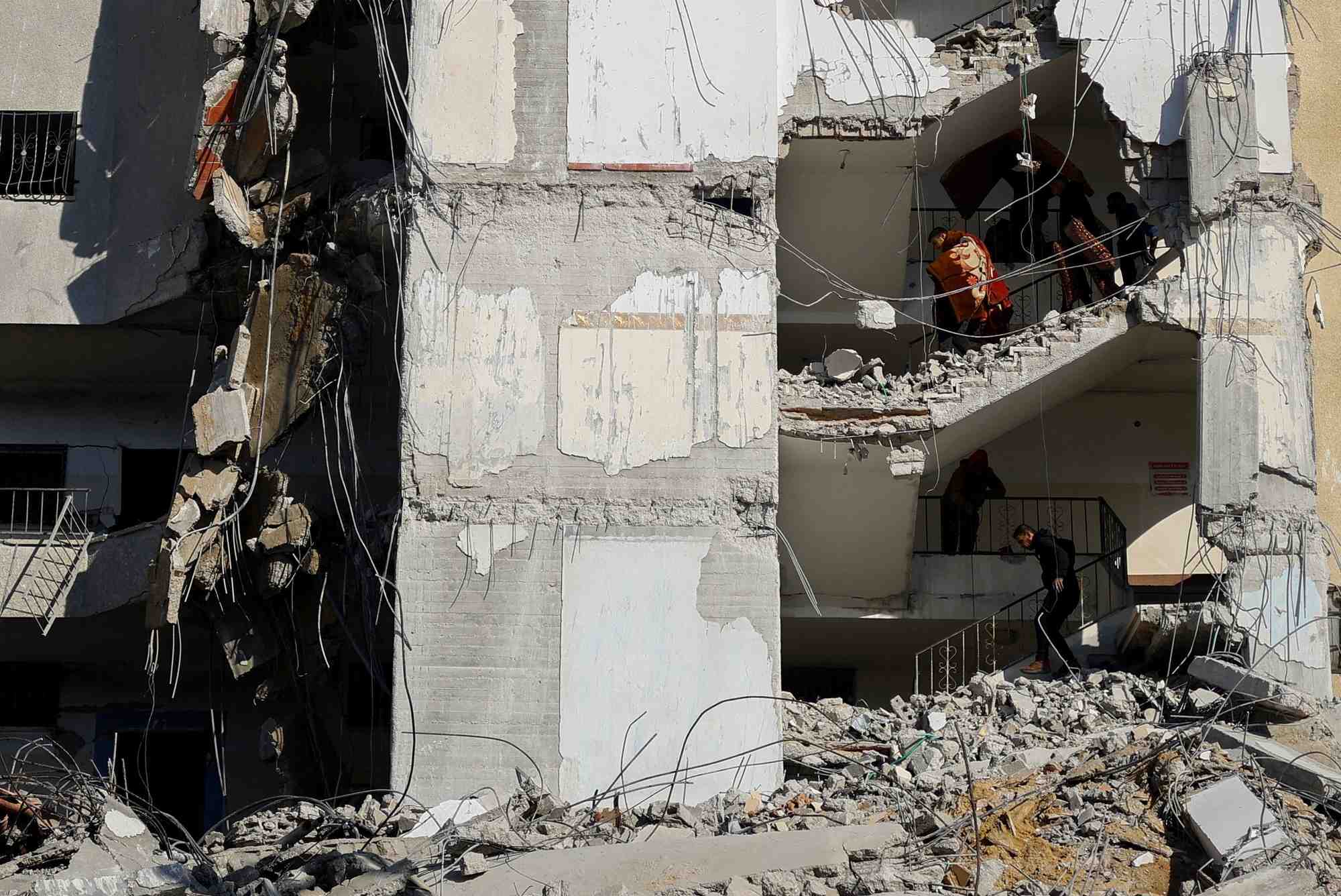 Le site d'une frappe aerienne israelienne a rafah, dans la bande de gaza