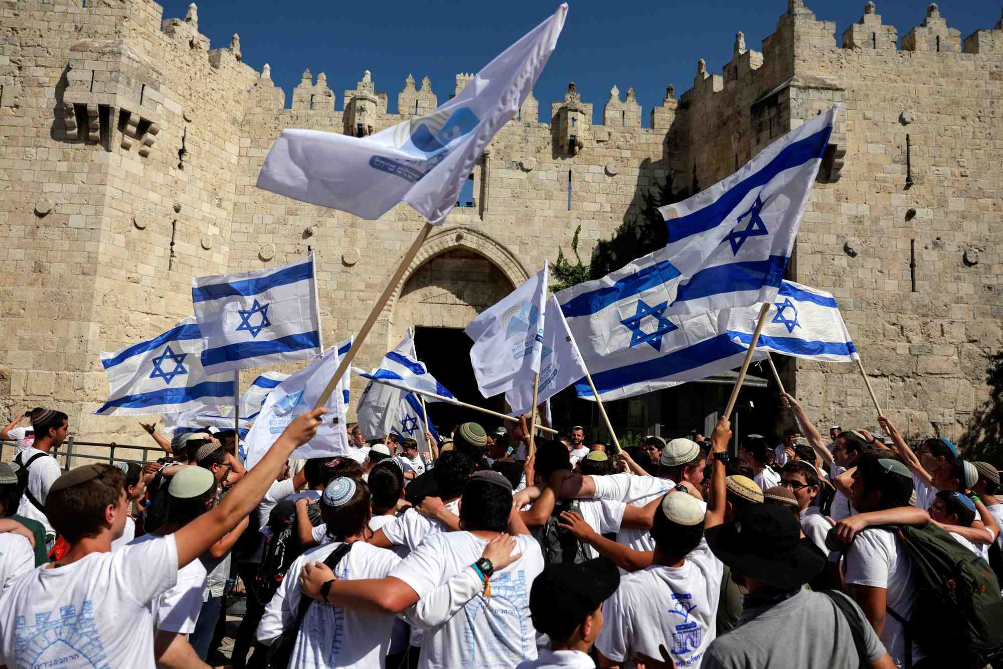 Journee de jerusalem, sur fond de conflit a gaza entre israel et le hamas, a jerusalem