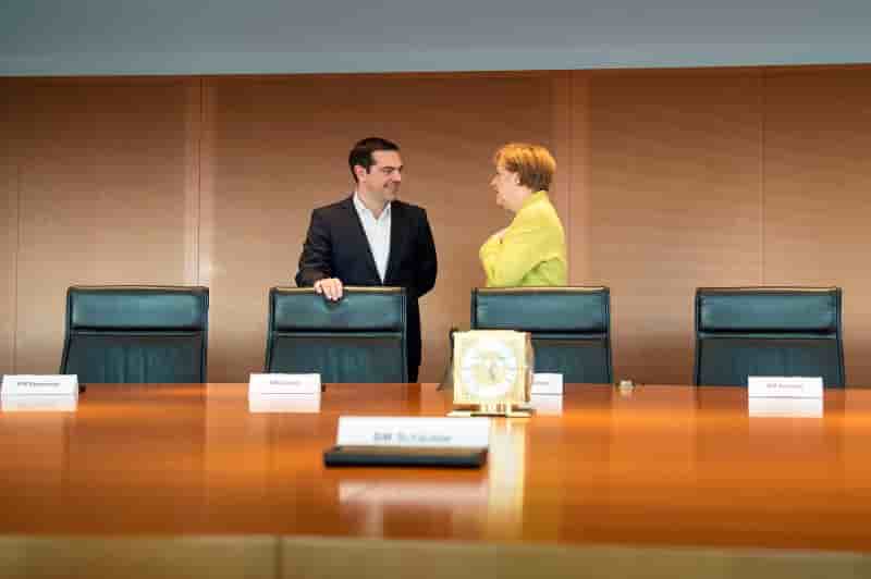 Un ton apaise pour la premiere visite d'alexis tsipras a berlin