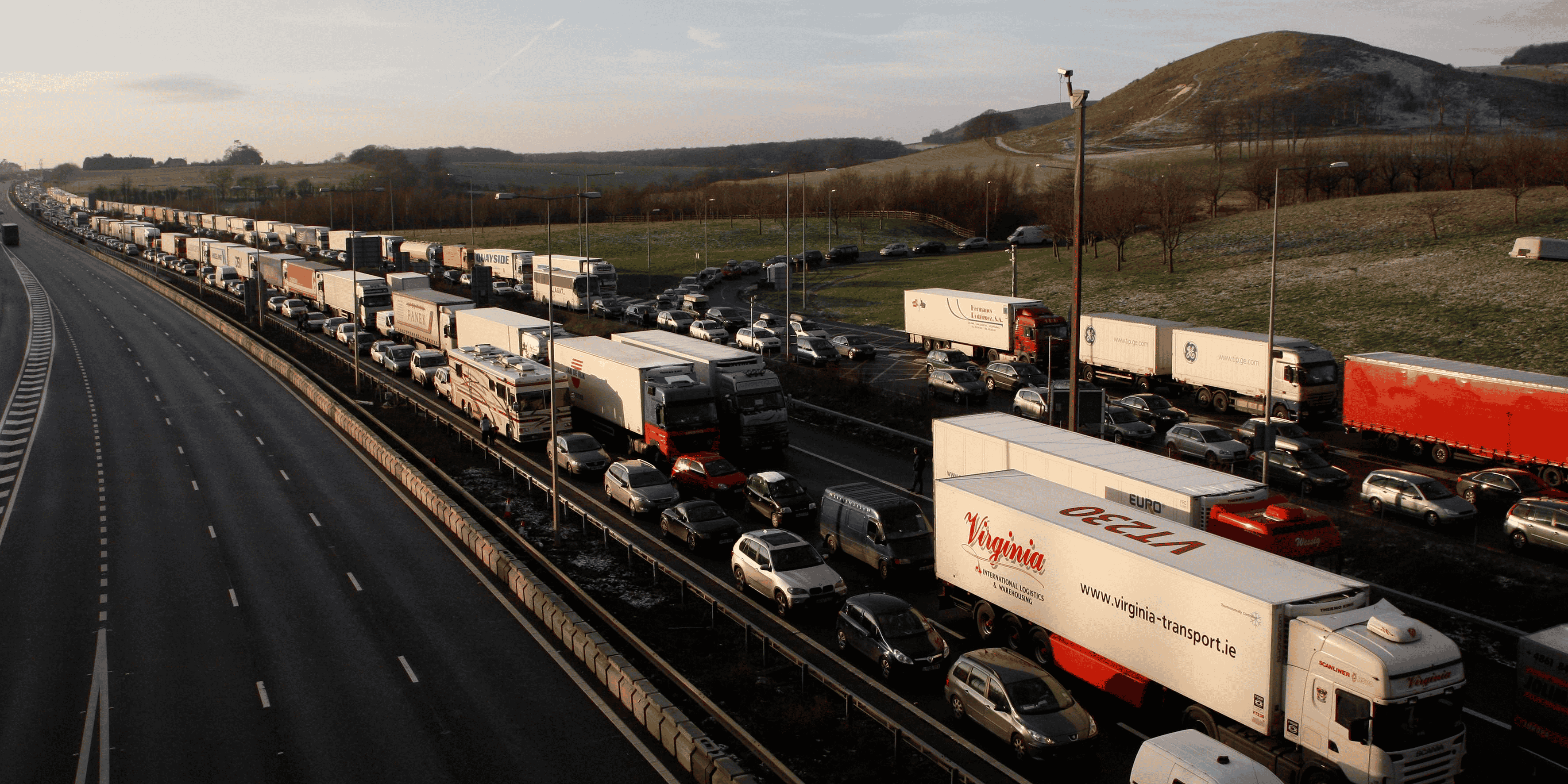 embouteillages, camions