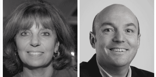 Deborah Jones, directrice de recherche au CNRS, à l'Institut Charles Gerhardt Montpellier, et Fabien Gaboriaud, directeur de recherche Matériaux chez Michelin.