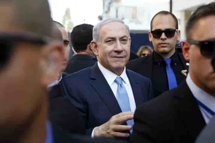 Israel's prime minister netanyahu campaigns in ashkelon