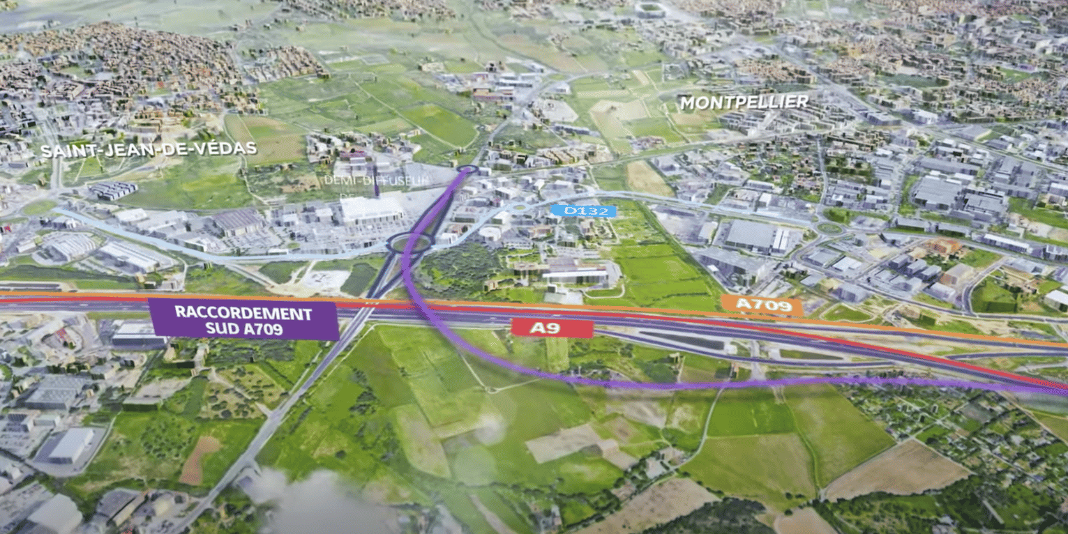 Le futur contournement ouest de Montpellier (COM) est une infrastructure routière de 2x2 voies de 6,2 km devant relier, à horizon 2029-2030, les autoroutes A750 et A709 entre Juvignac et Saint-Jean-de-Védas.