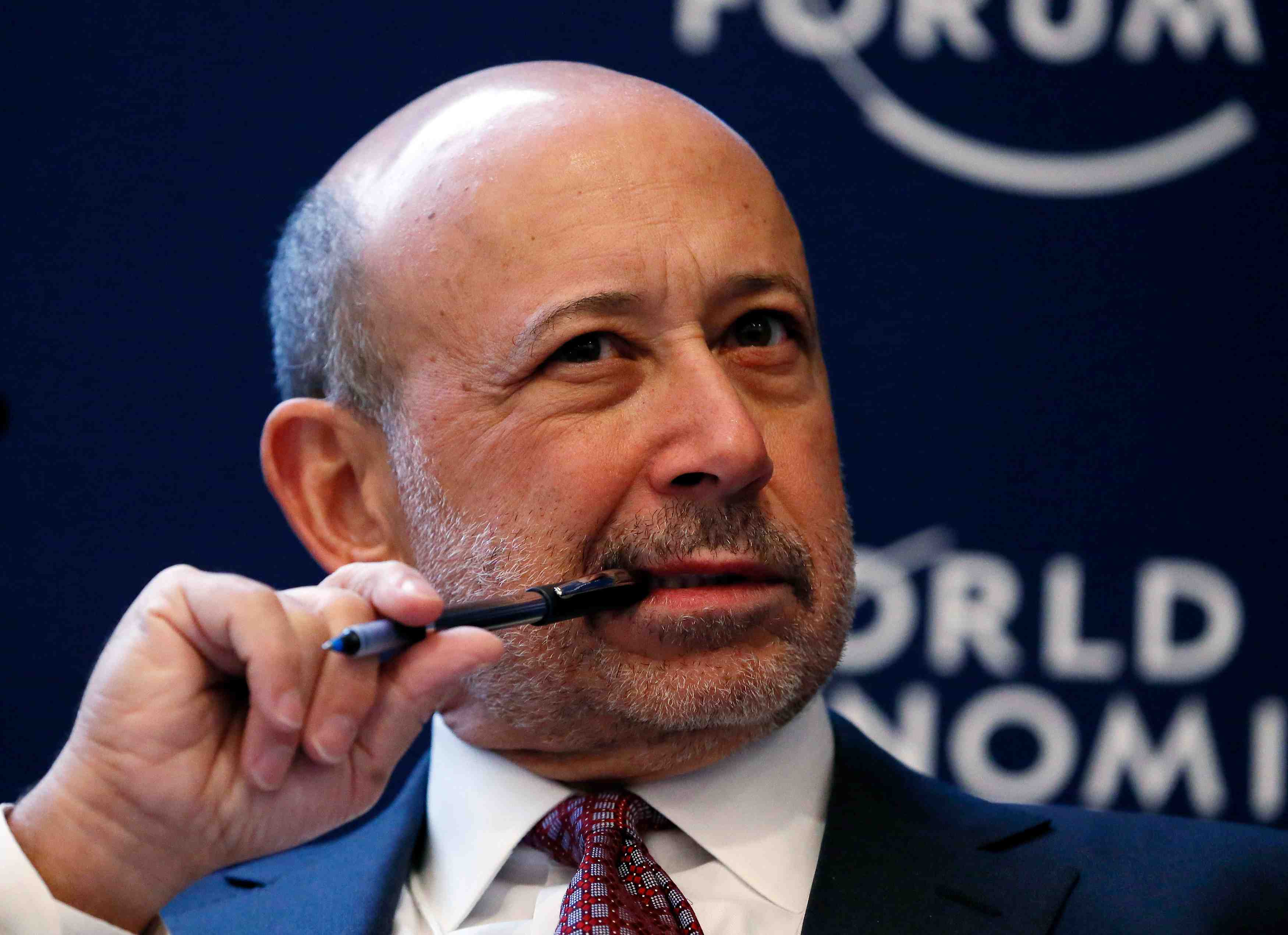 Llyoyd Blankfein, PDG (CEO et chairman) du groupe banquier Goldman Sachs, en janvier 2013 lors du World Economic Forum (WEF) de Davos