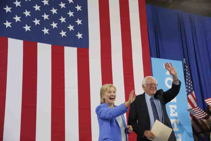 Bernie sanders se rallie a hillary clinton