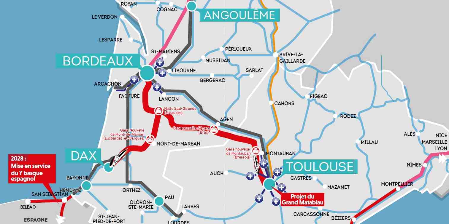 GPSO Bordeaux Toulouse Dax LGV