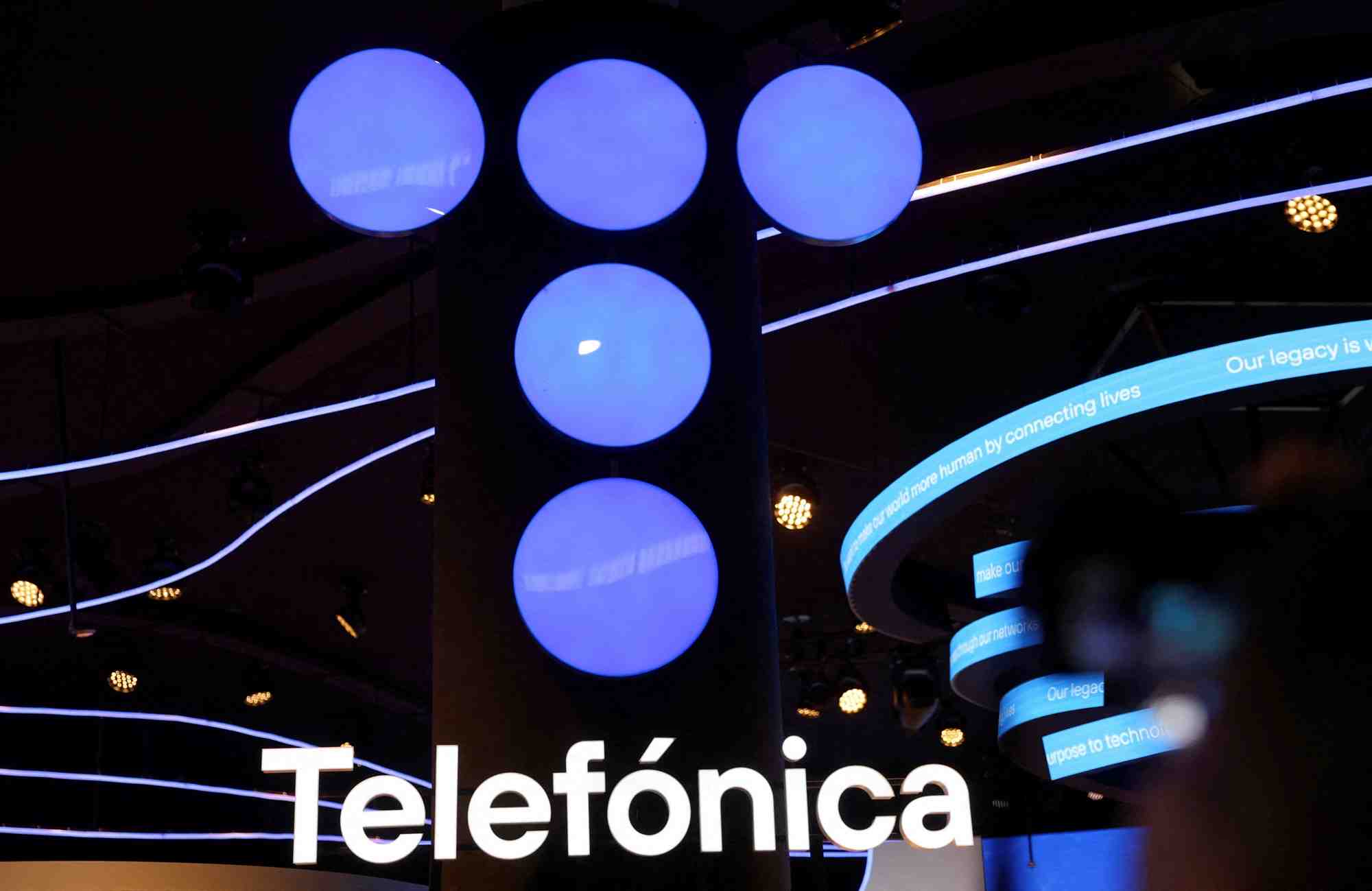 Photo d'archives du logo de telefonica