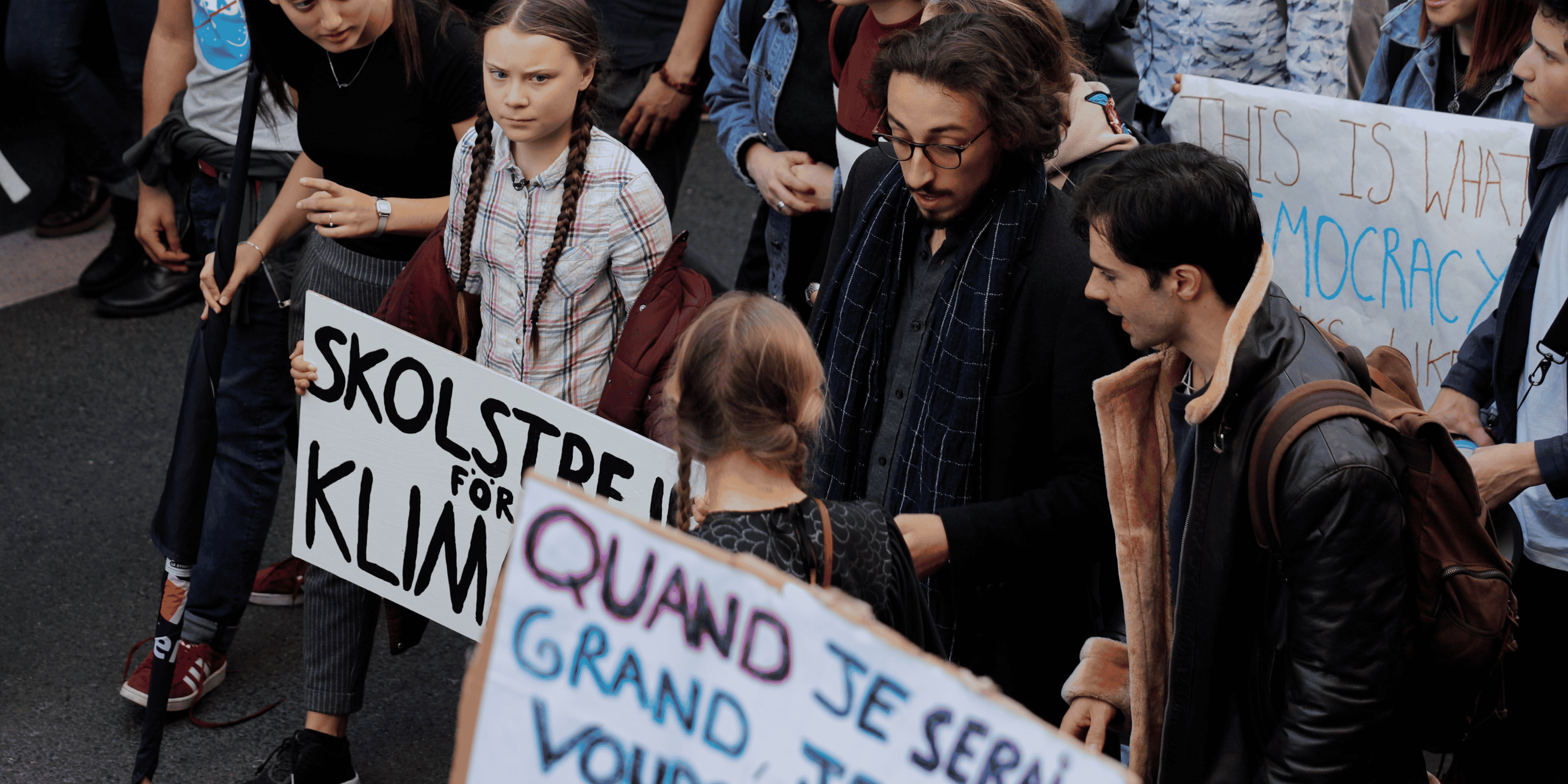 Greta thunberg porte a paris la greve des etudiants pour le climat