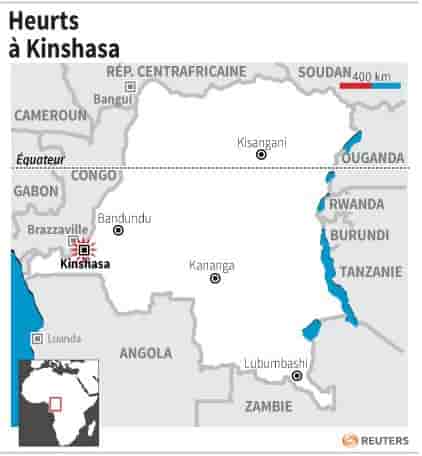 Heurts a kinshasa