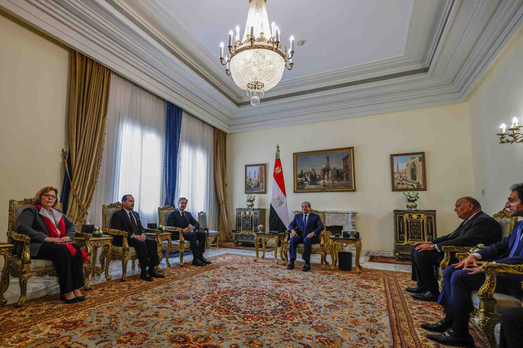 Le secretaire d'etat americain antony blinken rencontre le president egyptien abdel fattah al-sisi, au caire