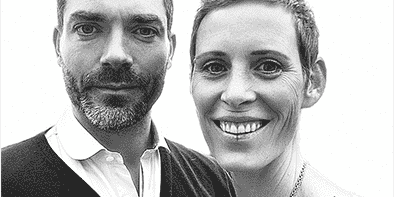 Charlotte Mahr, la fondatrice de MyCharlotte, avec son mari et associé Grégoire Nedelec.