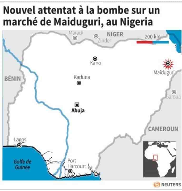 Nouvel attentat sur un marche de maiduguri, au nigeria