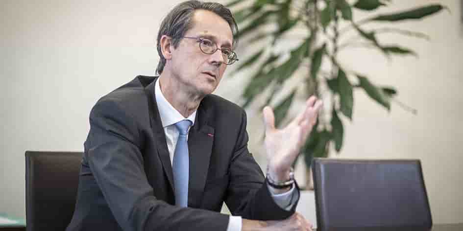 Olivier Andriès au siège de Safran en 2020.
