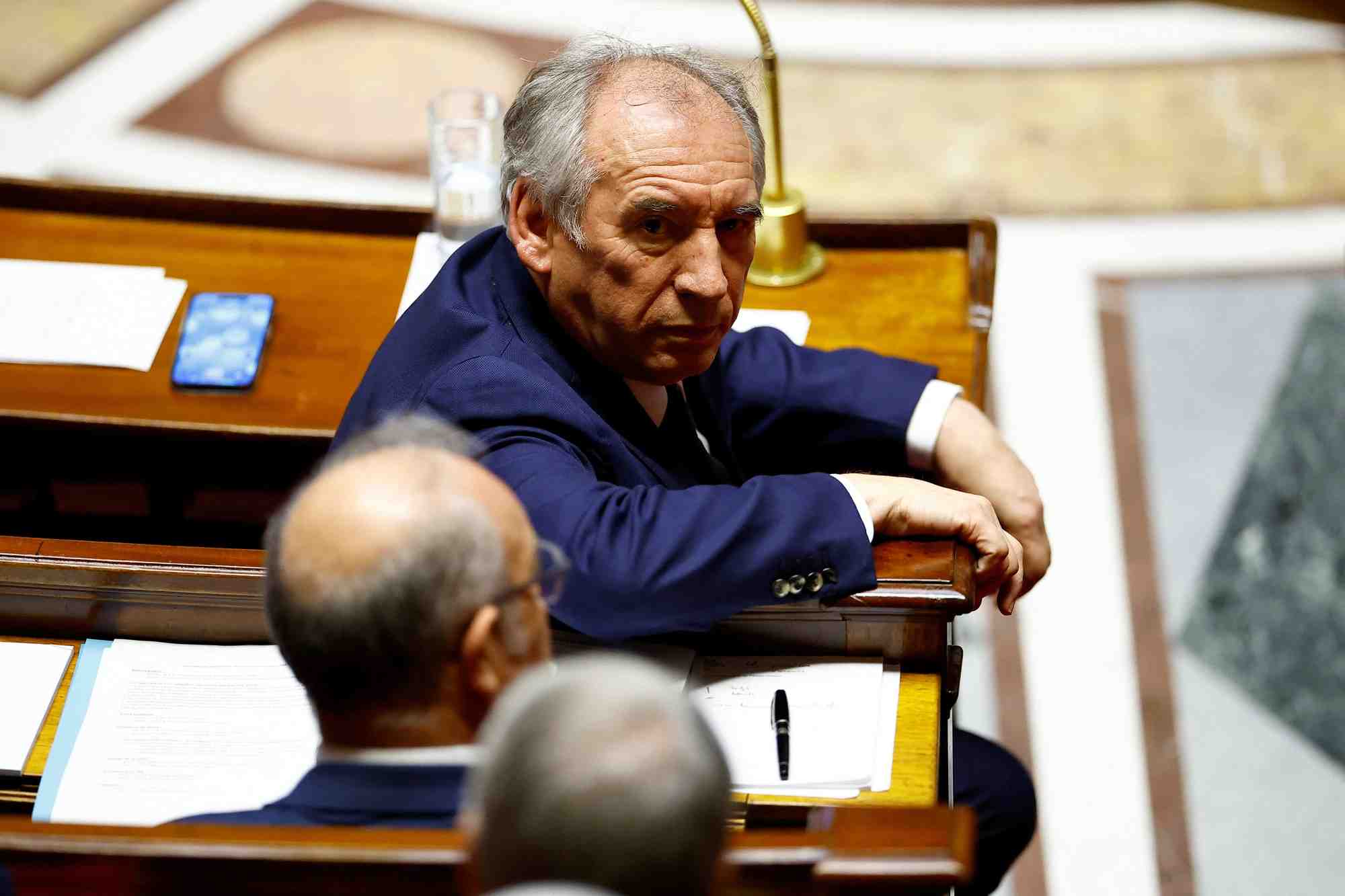 Francois bayrou lors d'une seance de questions au premier ministre a l'assemblee nationale