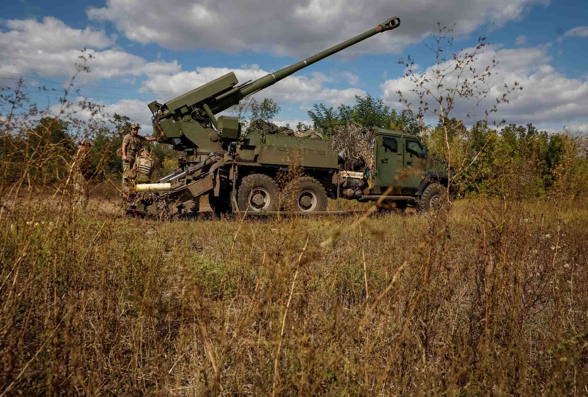 Les militaires ukrainiens dans la region de donetsk