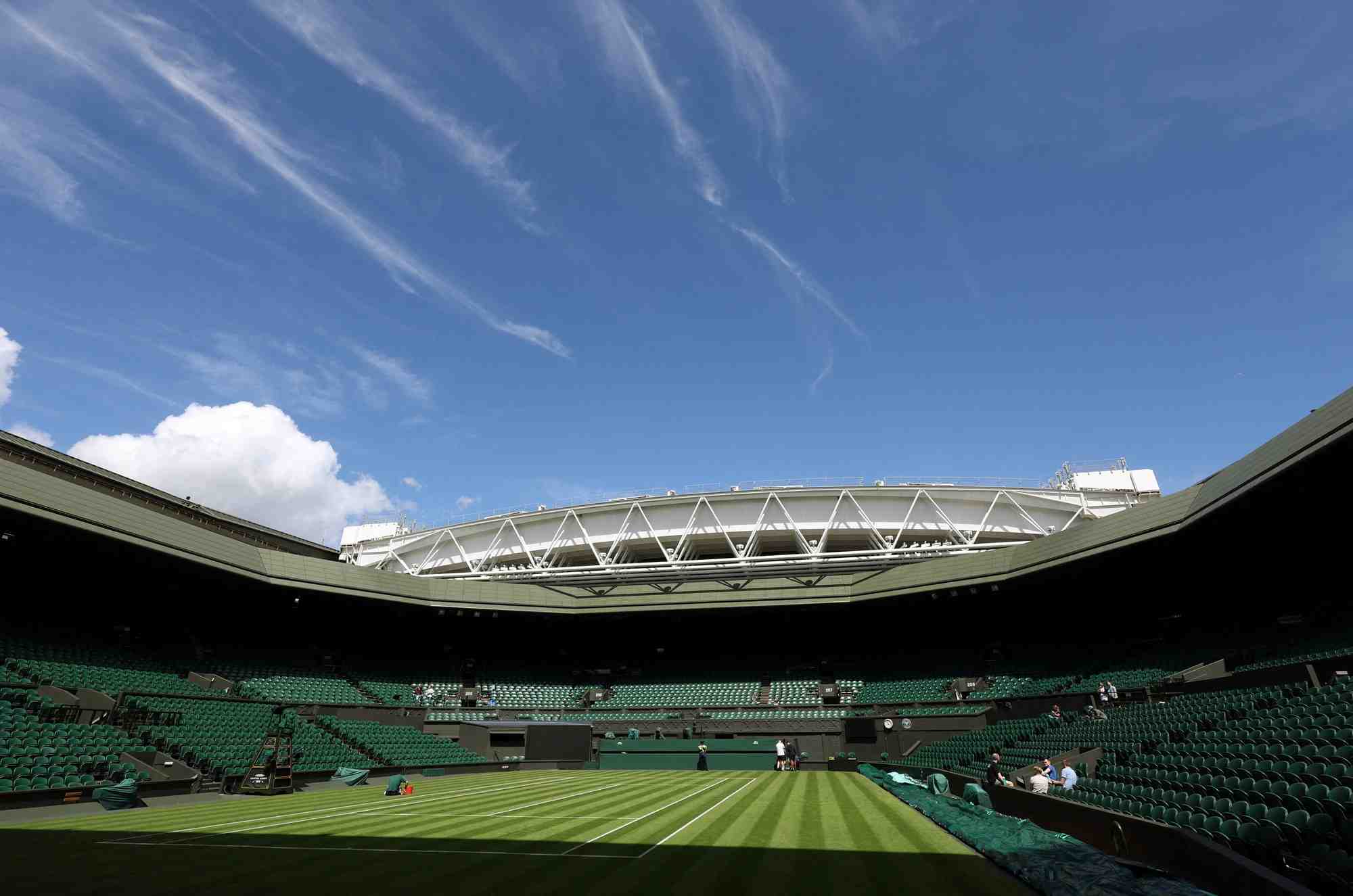 Photo d'archives de all england tennis and croquet club dans le quartier de wimbledon a londres