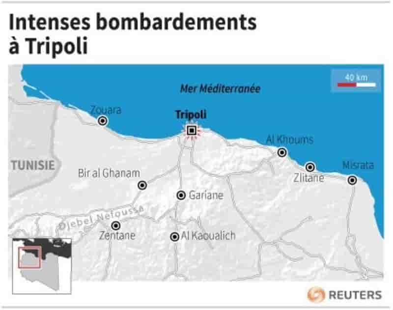 Des bombardements reprennent à Tripoli en Libye