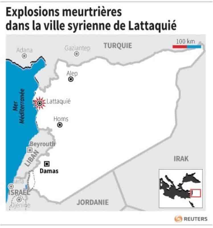 Explosions meurtrieres dans la ville syrienne de lattaquie