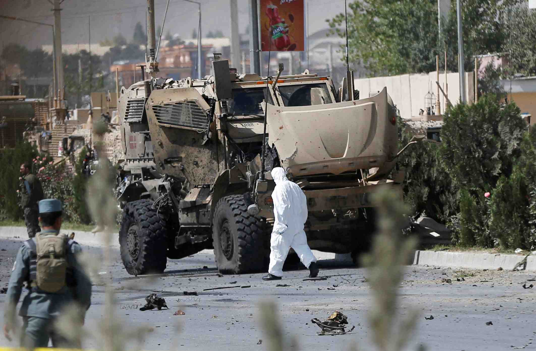 Un convoi de l'otan attaque a kaboul
