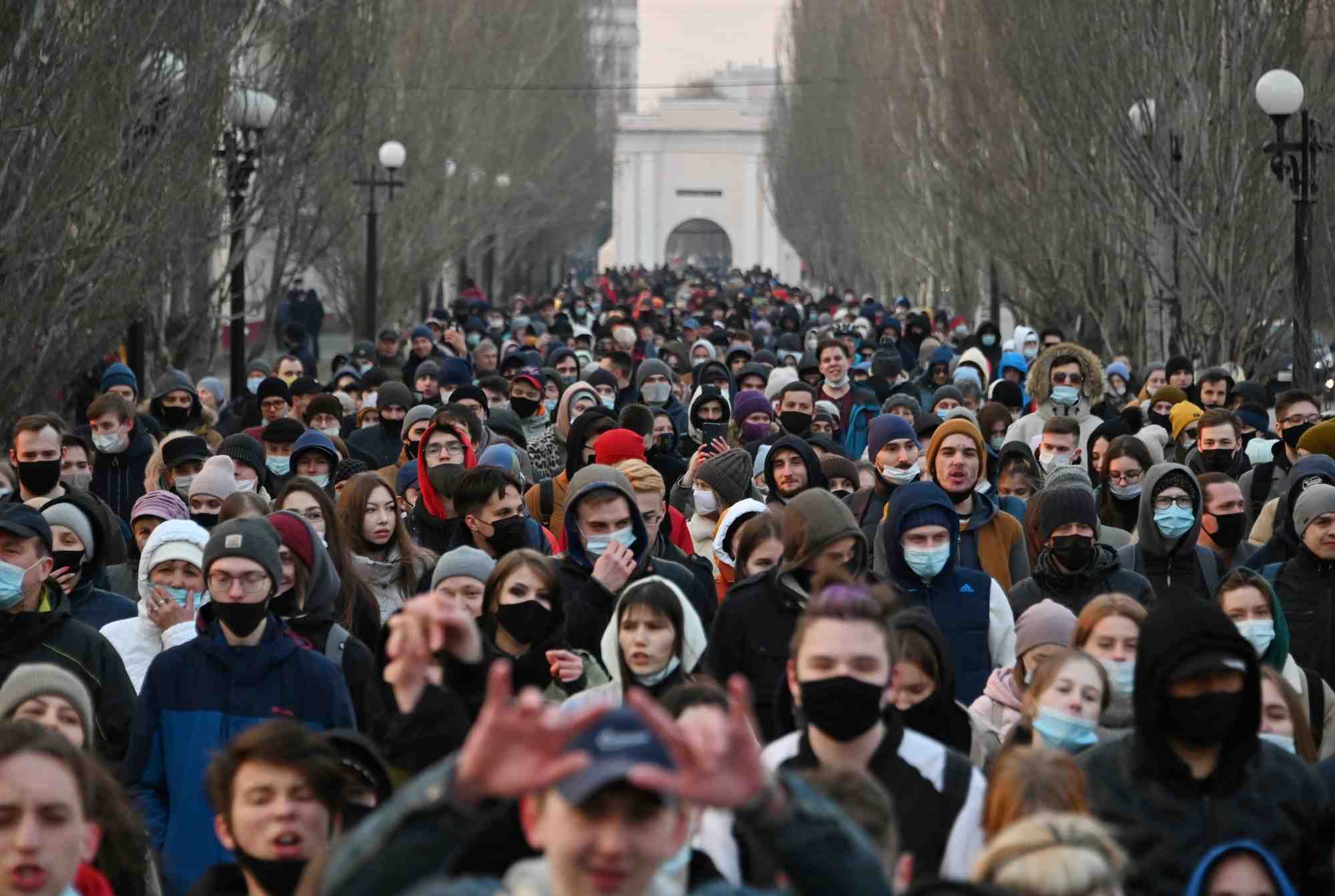 300 personnes arretees en russie lors de manifestations pro-navalny, selon une ong
