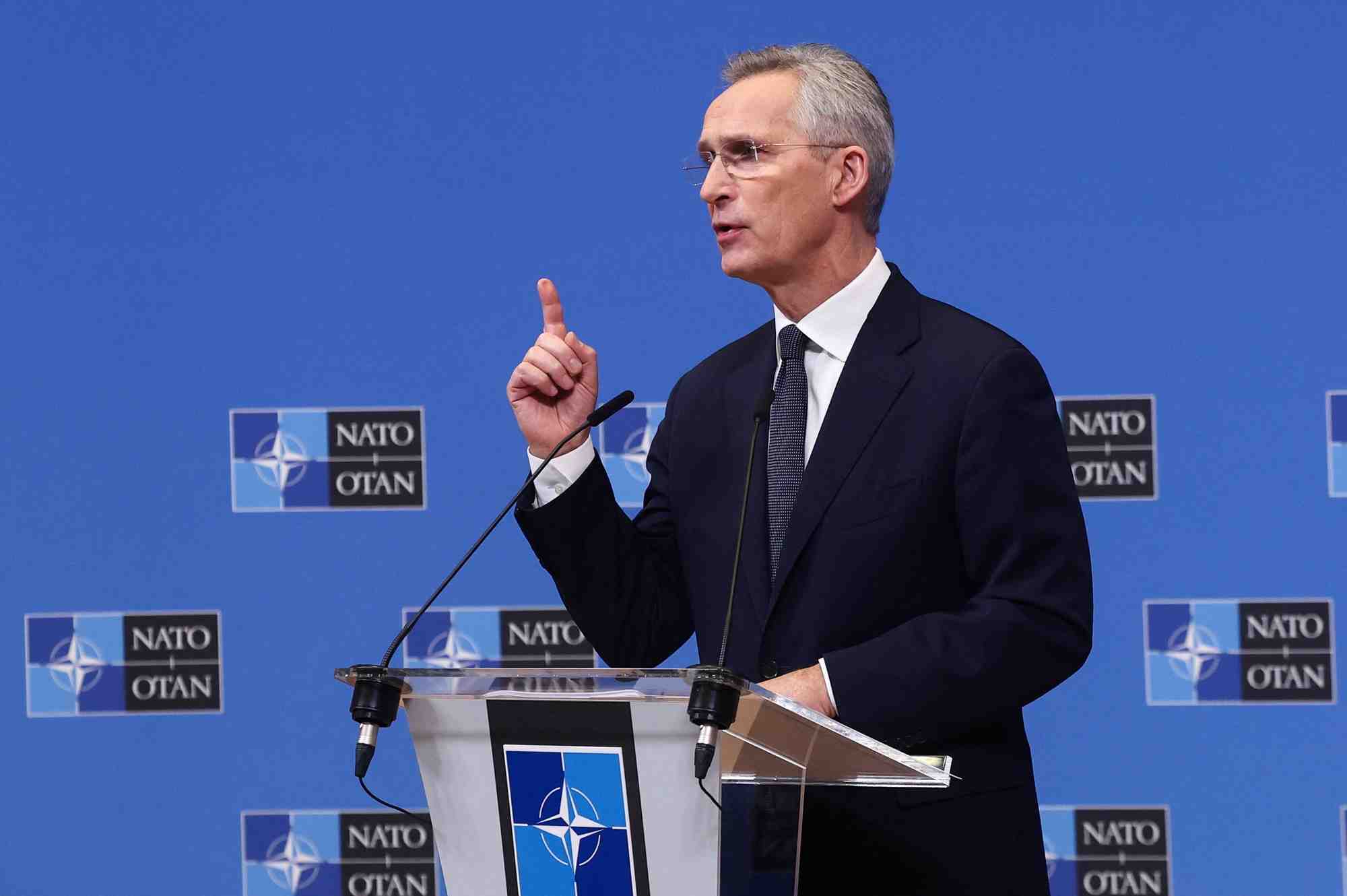 Le secretaire general de l'otan, jens stoltenberg