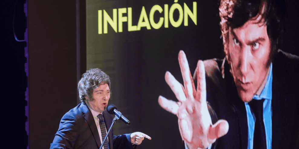 Javier Milei, économiste et candidat libertarien pour la présidence de l'Argentine d'octobre 2023.