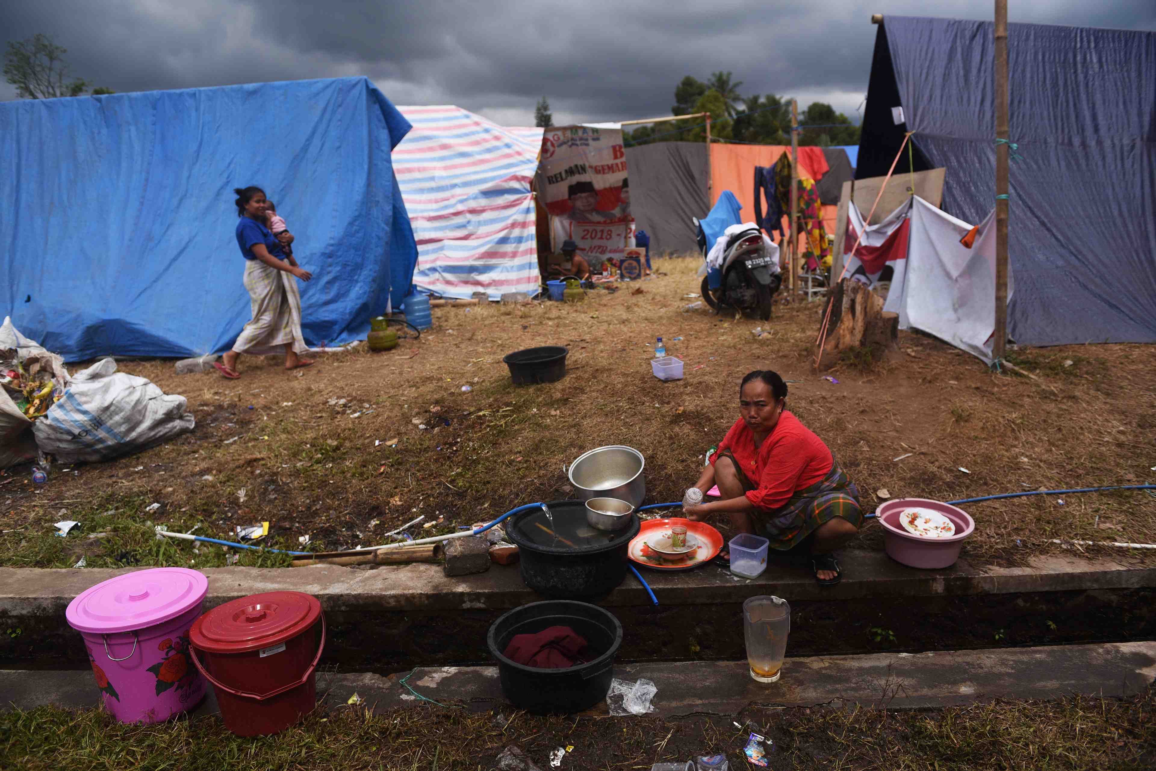 Foyer de paludisme a lombok apres les seismes de l'ete