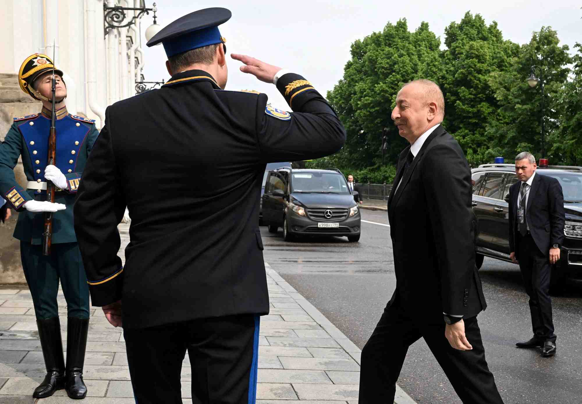 Photo d'archives de le president azerbaidjanais ilham aliyev a moscou, en russie