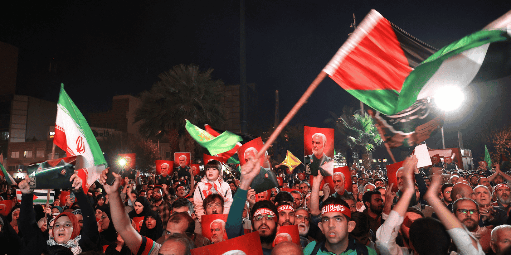 Manifestation à Téhéran samedi en soutien aux Palestiniens après l'attaque menée par le Hamas sur le sol israélien.