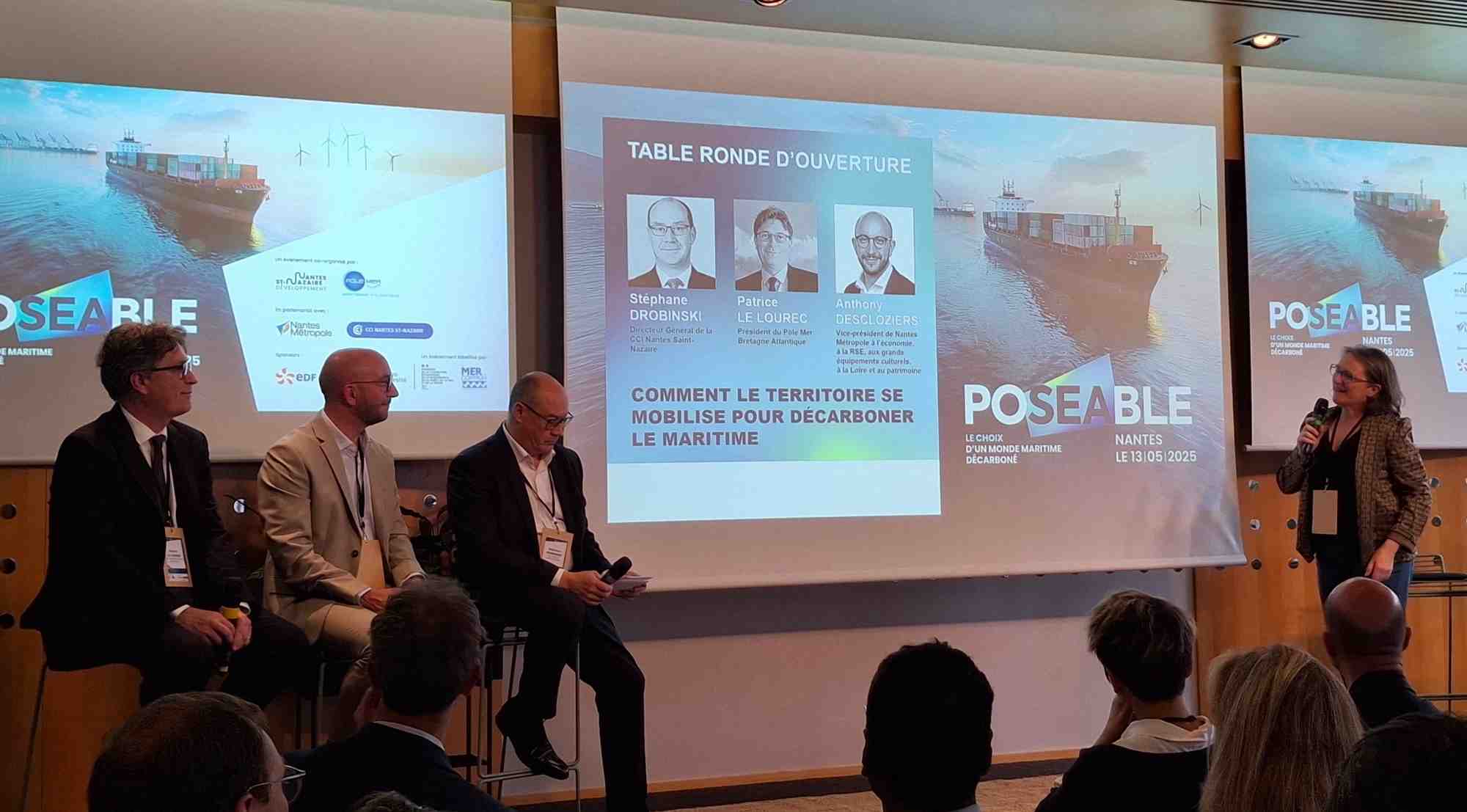 PoSEAble, le premier événement professionnel dédié à la décarbonation des activités maritimes, a eu lieu à Nantes (Loire-Atlantique le 13 mai 2025.