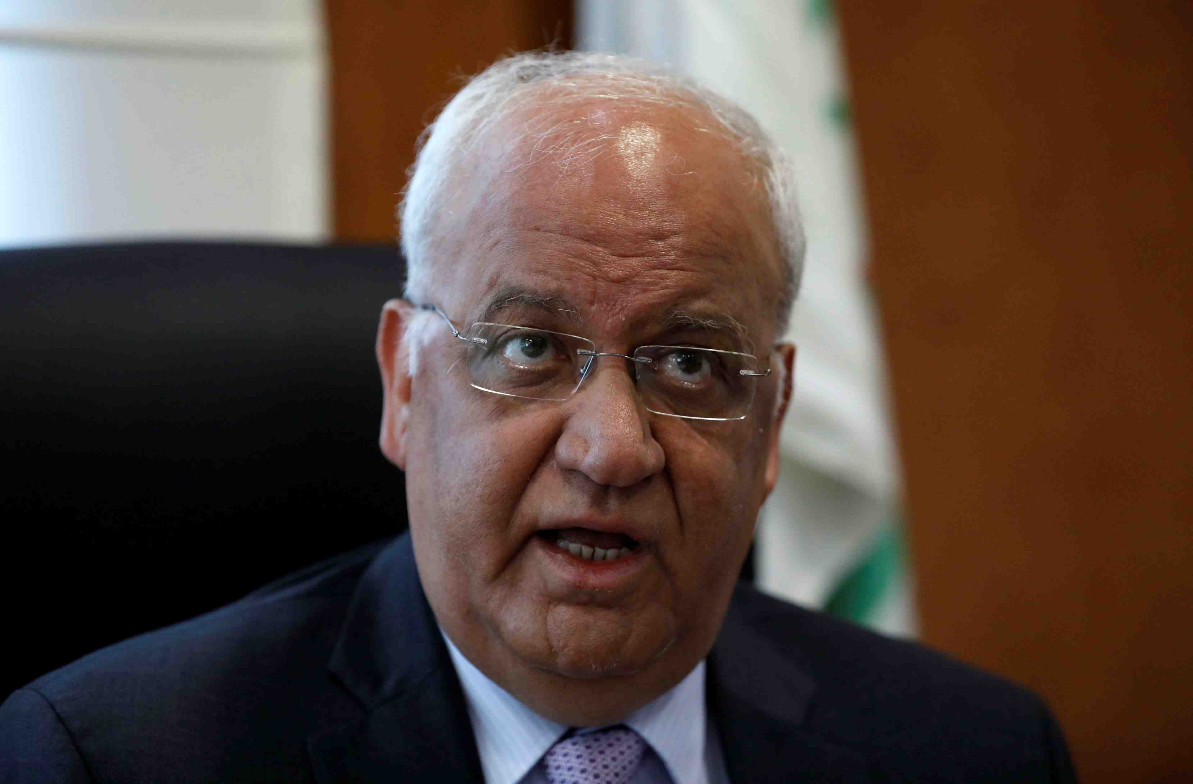 Les usa ne presenteront pas de plan de paix au po, estime erekat