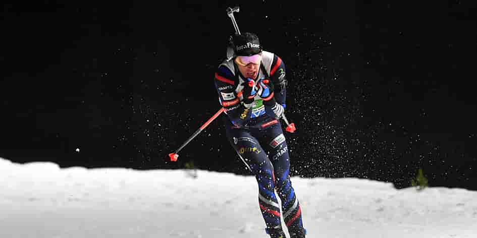 Aux Mondiaux de biathlon, à Nové Mesto (République tchèque), le 7 février.