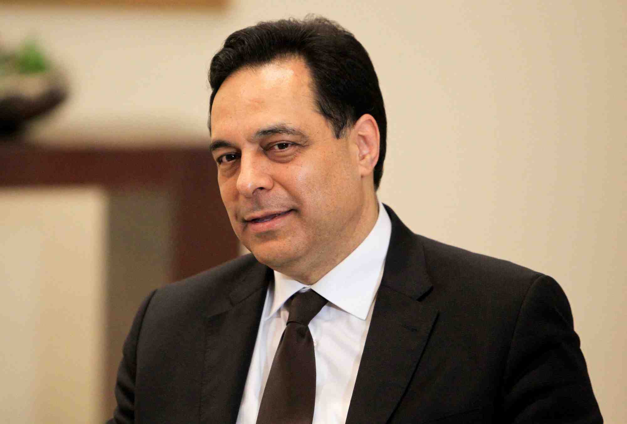 L'ancien premier ministre libanais hassan diab apres avoir remis sa demission