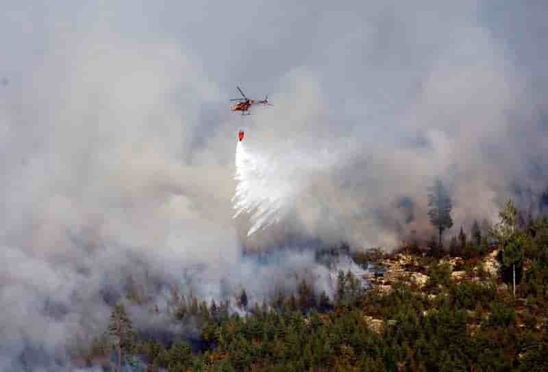 Vaste feu de forêt en Suède, un mort