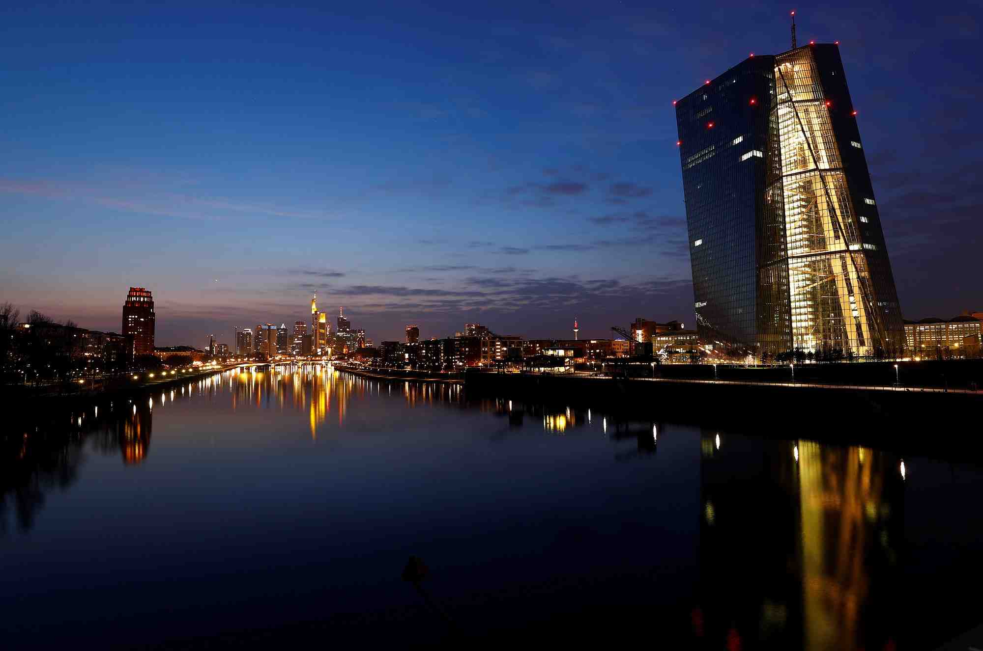 Le siege de la banque centrale europeenne a francfort