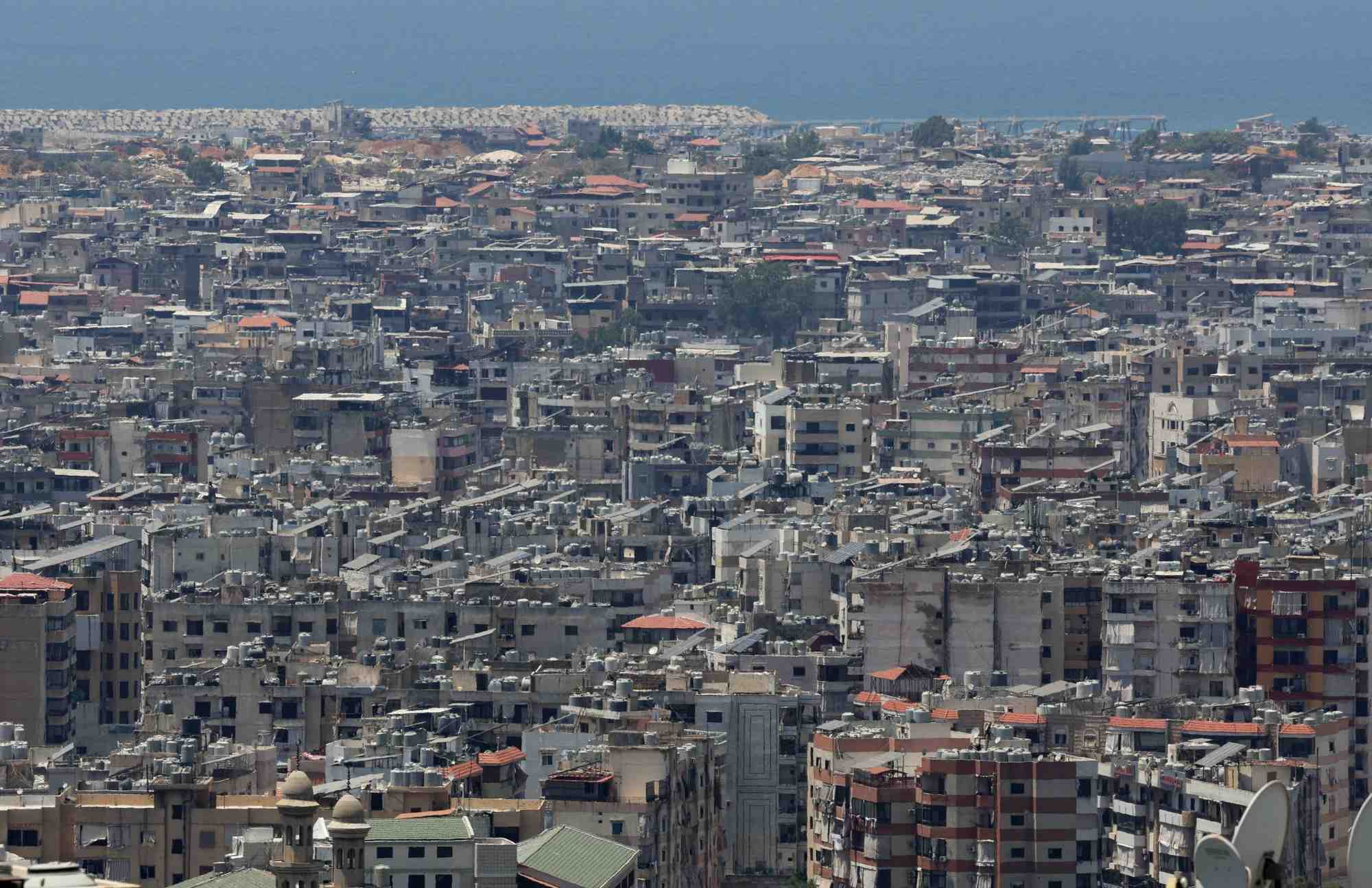 Une vue des banlieues sud de beyrouth