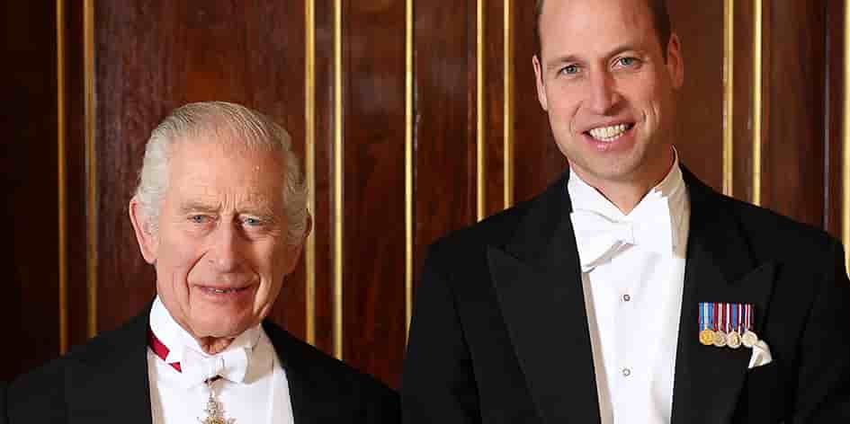 Le 5 décembre, à Buckingham Palace, lors de la réception annuelle du corps diplomatique.