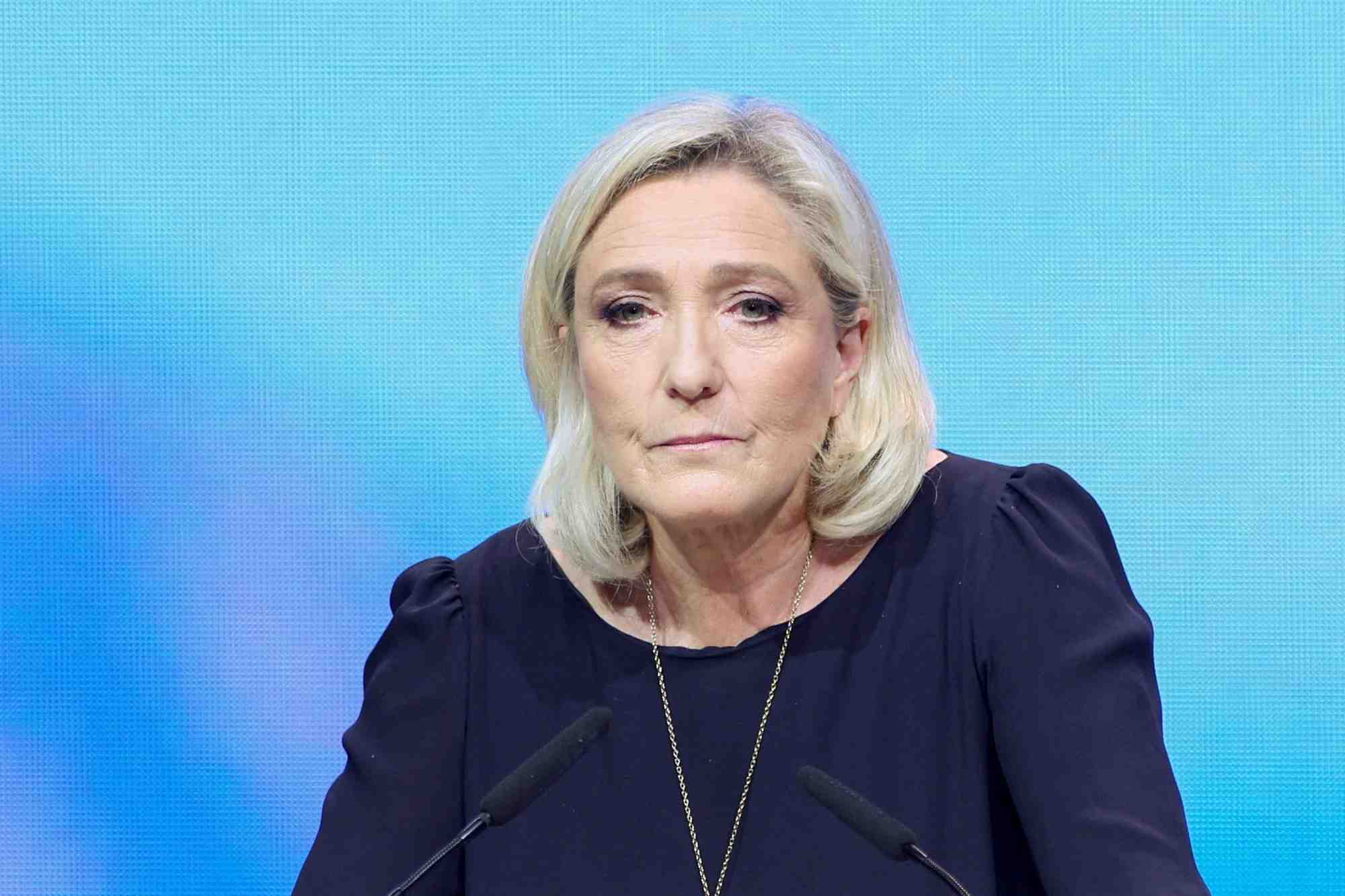 Photo d'archives: marine le pen, presidente du groupe parlementaire du parti d'extreme droite francais rassemblement national (rn)