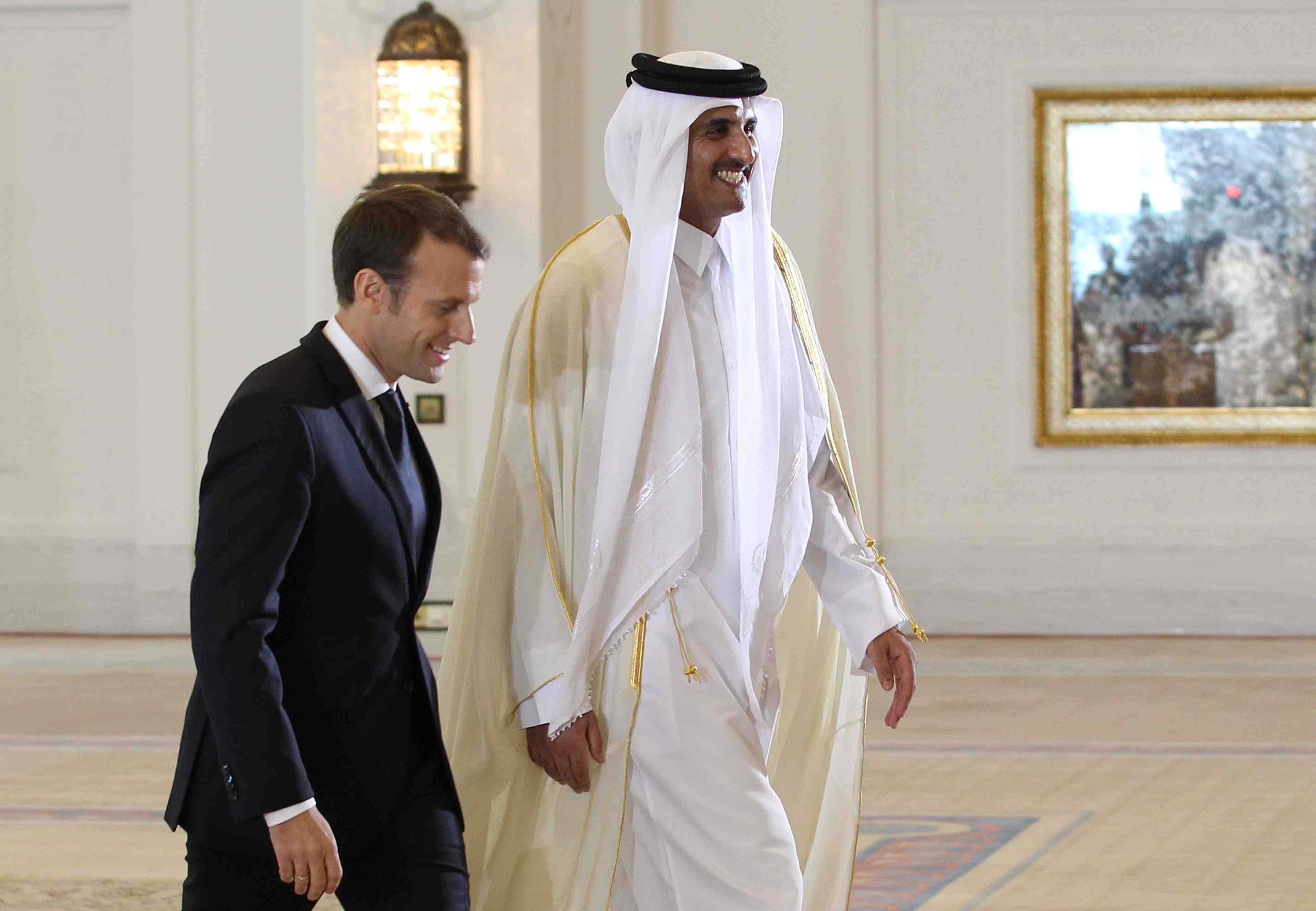 Macron, Qatar, doha, terrorisme, émir du Qatar cheikh Tamim ben Hamad al-Thani