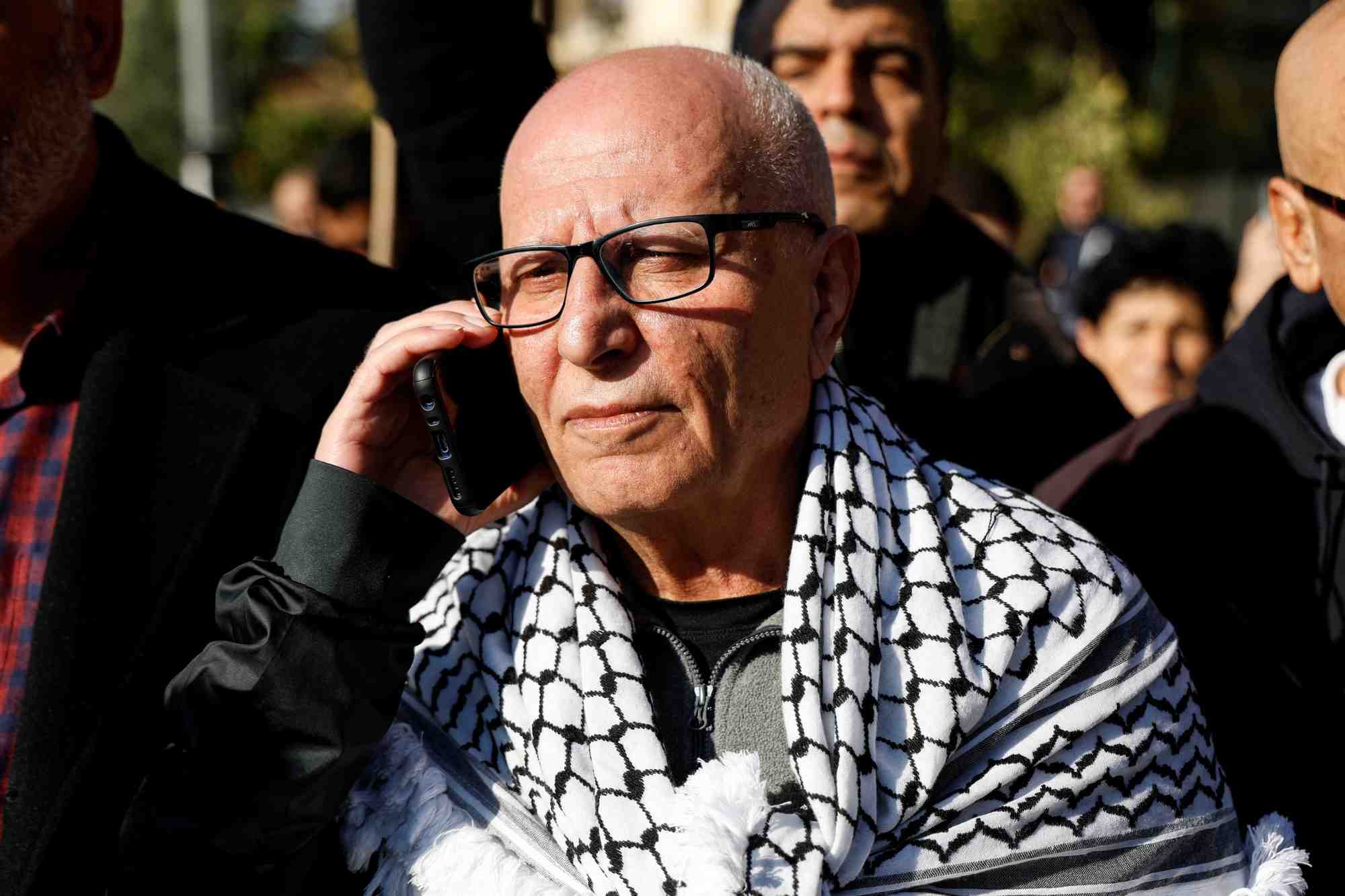 L'ancien detenu palestinien karim younis, apres sa liberation d'une prison israelienne