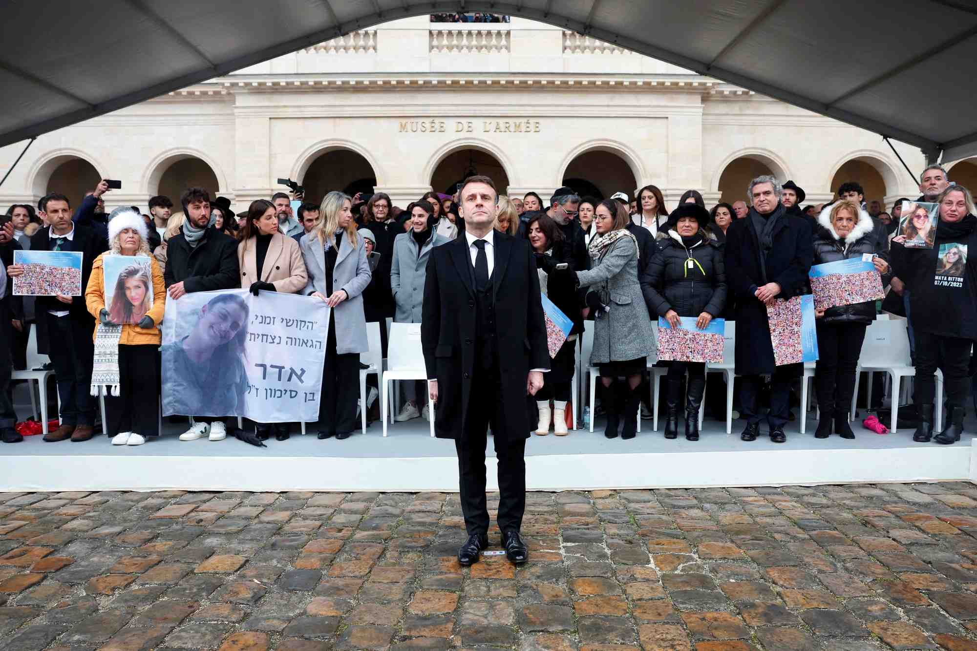 Ceremonie d'hommage aux victimes francaises des attentats du hamas a paris