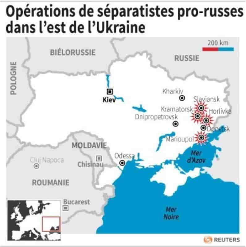 Attaque de séparatistes dans la ville ukrainienne de Horlivka
