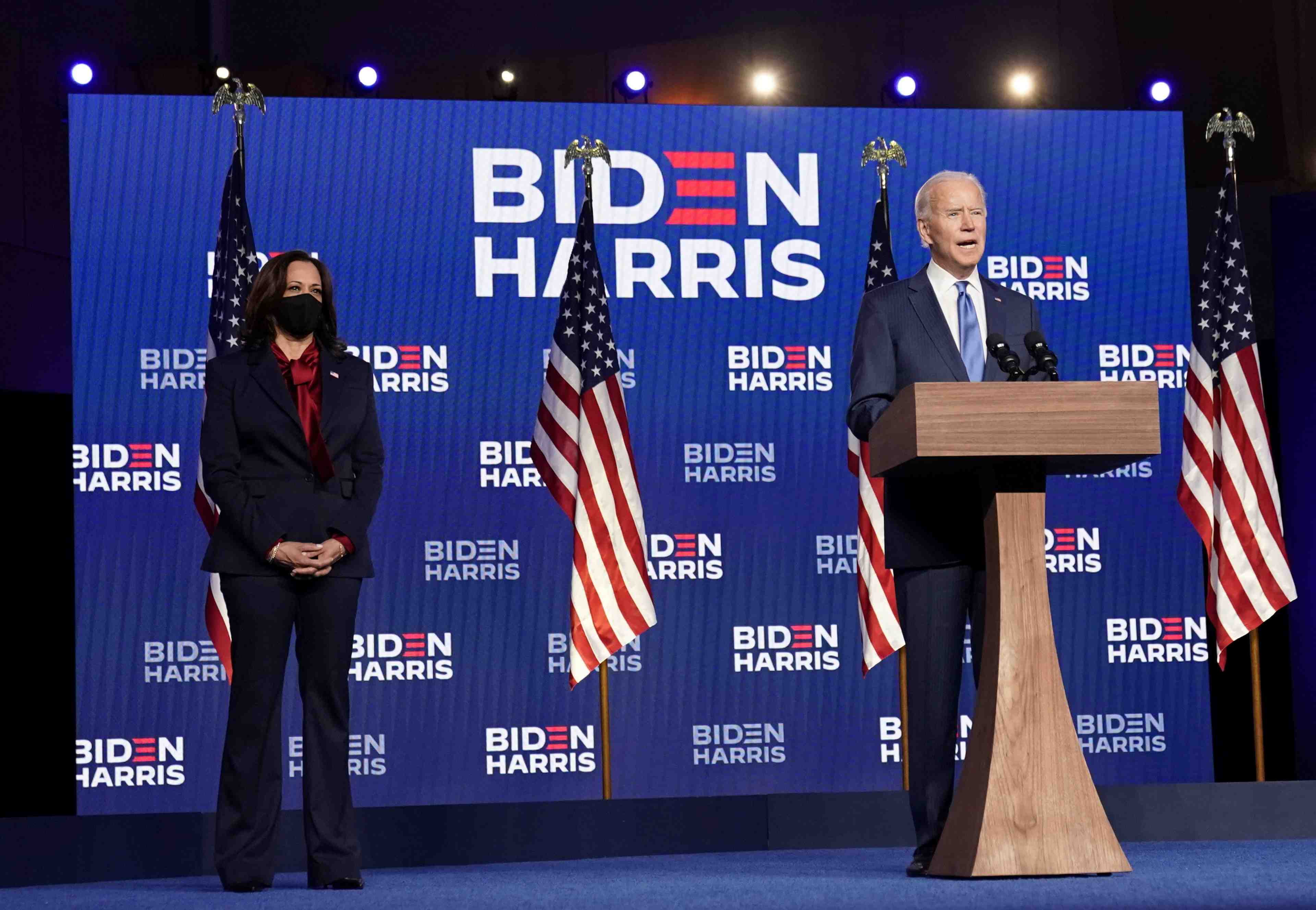 "nous allons gagner cette election", dit joe biden