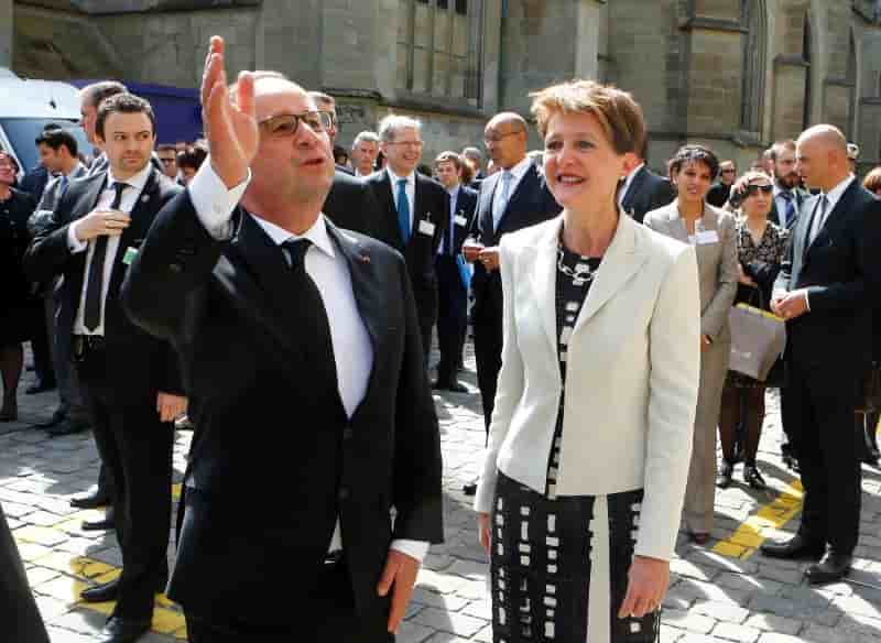 Francois hollande en visite d'etat en suisse
