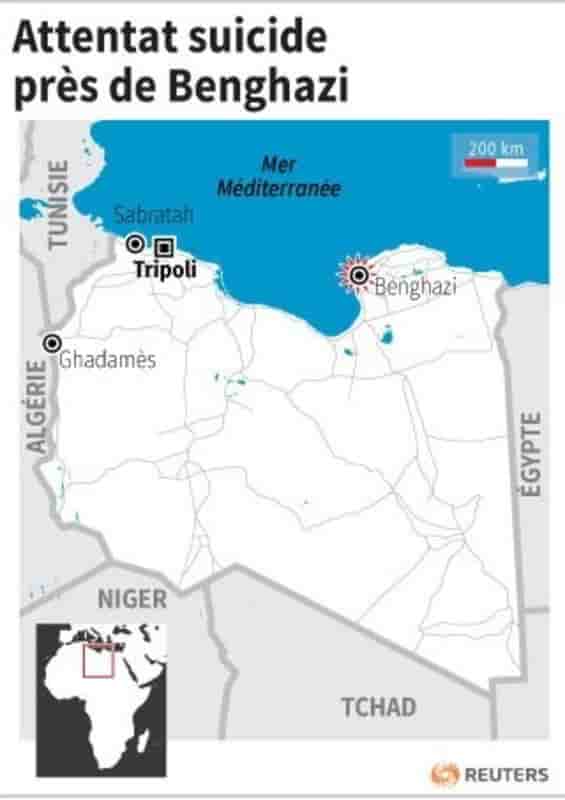 Attentat suicide à un point de contrôle près de Benghazi