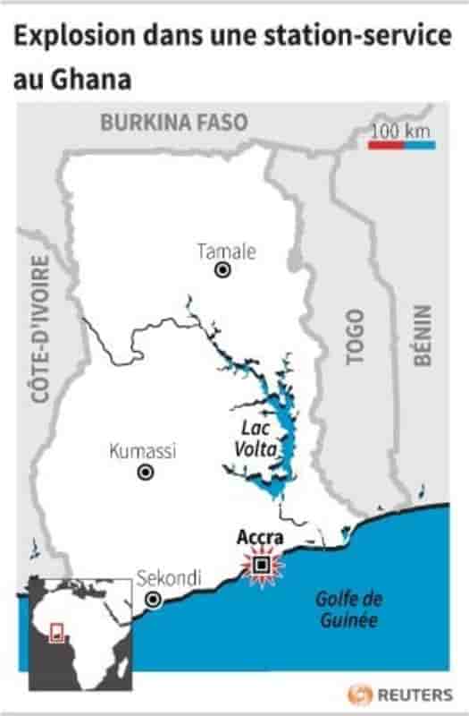 Explosion dans une station-service au ghana